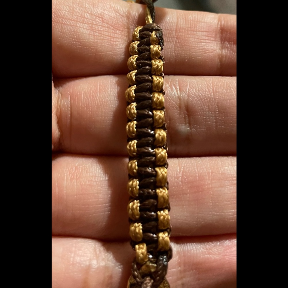New Gold Chain by the Inch with Threaded Cord Men’s Bracelet - Picture 3 of 3